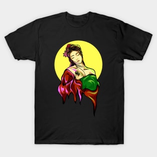 illustration of japanese geisha T-Shirt